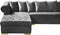 Presley 3 Piece Velvet Sectional