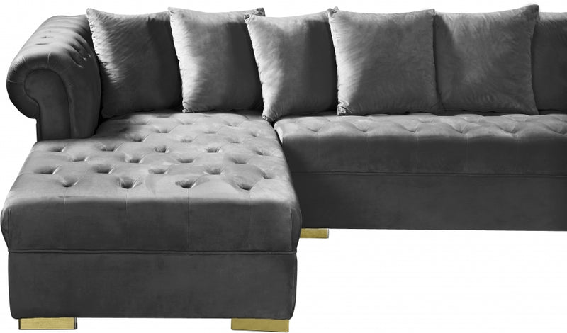 Presley 3 Piece Velvet Sectional