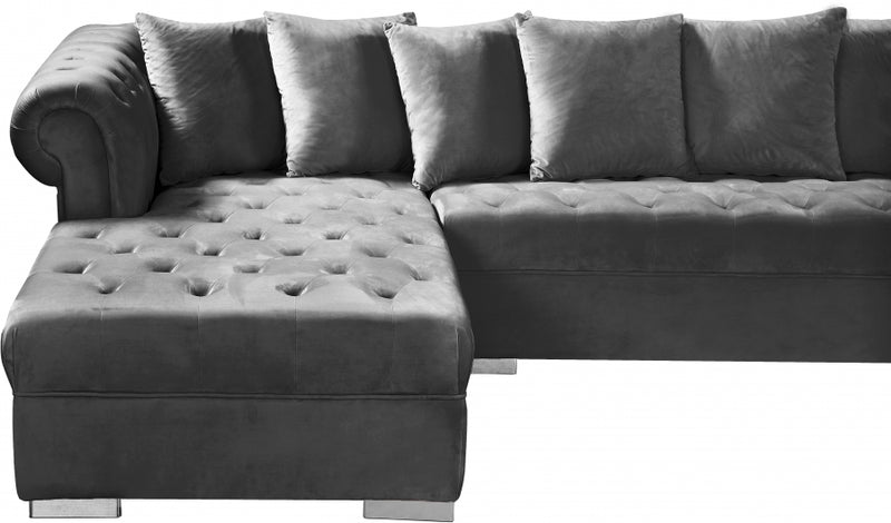 Presley 3 Piece Velvet Sectional