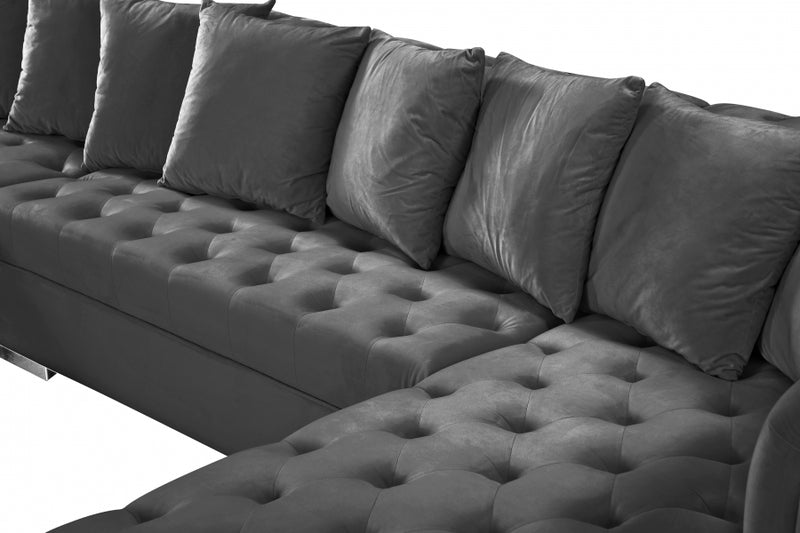 Presley 3 Piece Velvet Sectional