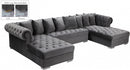 Presley 3 Piece Velvet Sectional