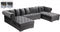 Presley 3 Piece Velvet Sectional