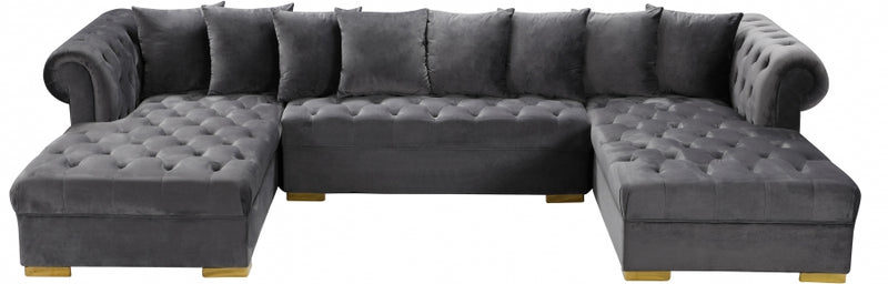 Presley 3 Piece Velvet Sectional