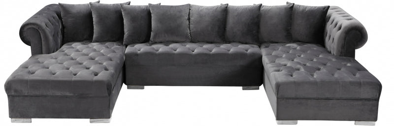 Presley 3 Piece Velvet Sectional