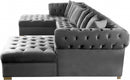 Presley 3 Piece Velvet Sectional