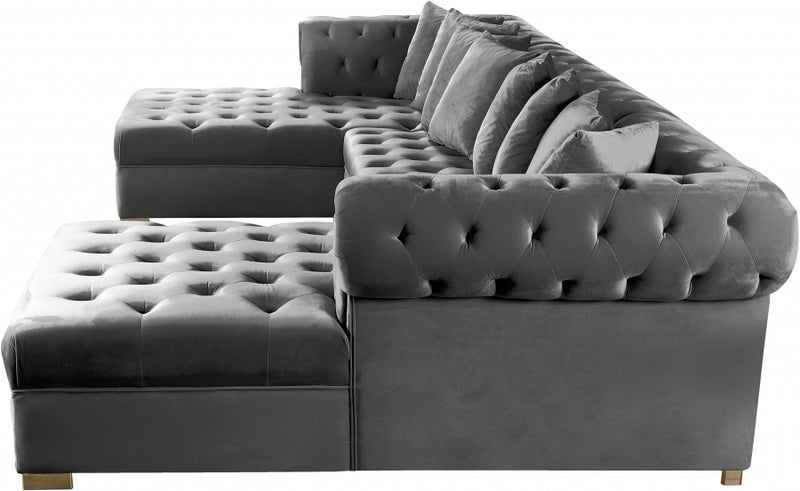 Presley 3 Piece Velvet Sectional