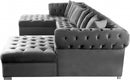 Presley 3 Piece Velvet Sectional
