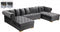 Presley 3 Piece Velvet Sectional