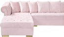 Presley 3 Piece Velvet Sectional