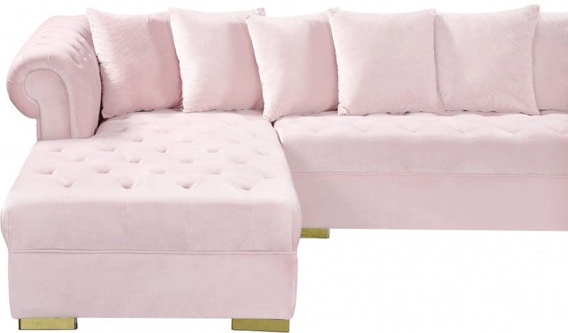 Presley 3 Piece Velvet Sectional