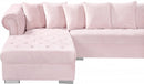Presley 3 Piece Velvet Sectional