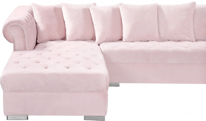 Presley 3 Piece Velvet Sectional