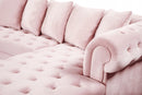 Presley 3 Piece Velvet Sectional