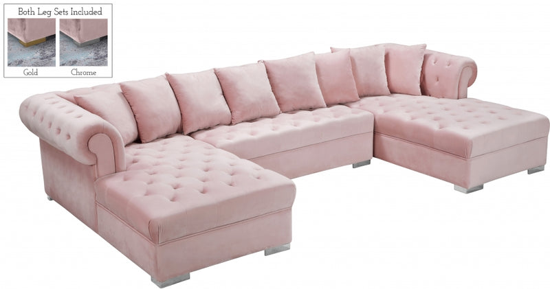 Presley 3 Piece Velvet Sectional