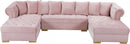 Presley 3 Piece Velvet Sectional