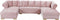 Presley 3 Piece Velvet Sectional