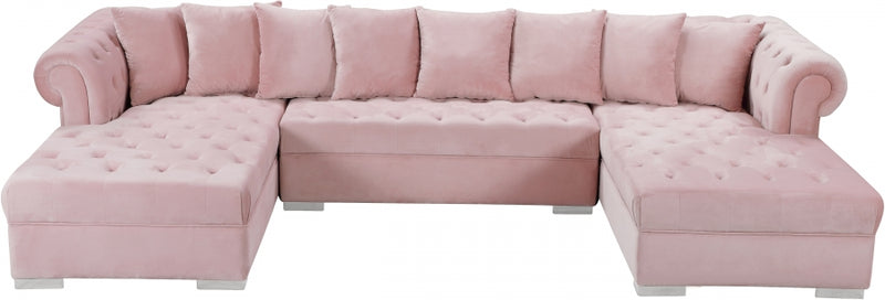 Presley 3 Piece Velvet Sectional