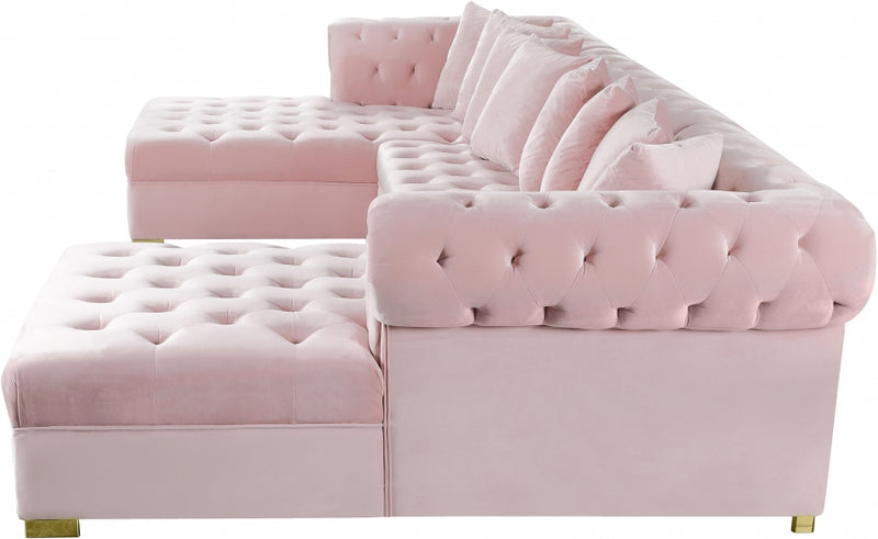 Presley 3 Piece Velvet Sectional