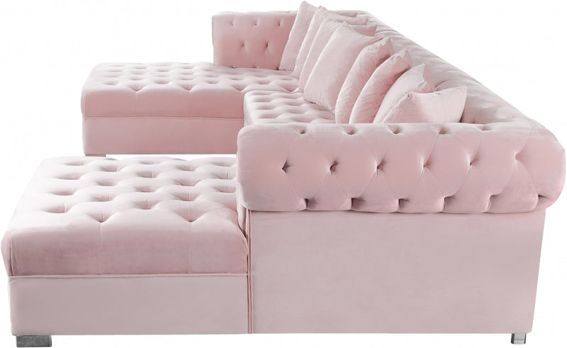 Presley 3 Piece Velvet Sectional