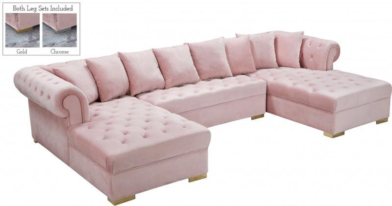 Presley 3 Piece Velvet Sectional