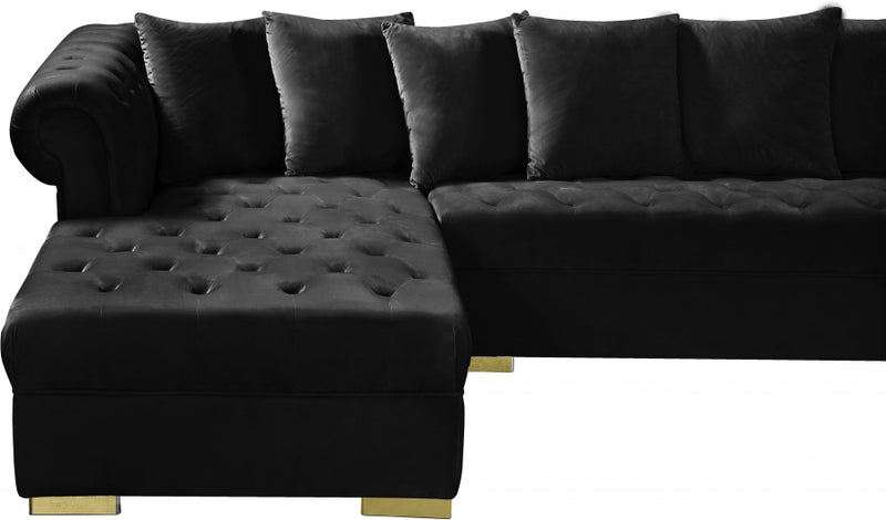 Presley 3 Piece Velvet Sectional