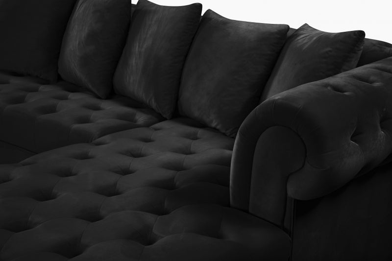 Presley 3 Piece Velvet Sectional