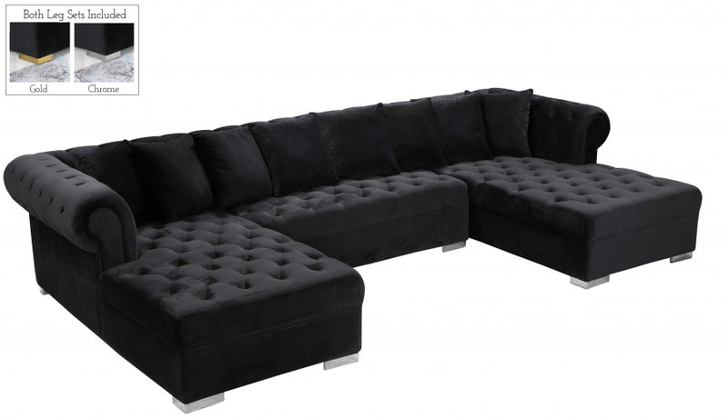 Presley 3 Piece Velvet Sectional