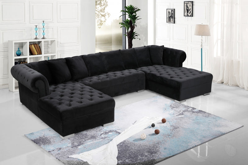 Presley 3 Piece Velvet Sectional