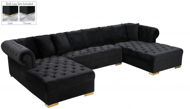 Presley 3 Piece Velvet Sectional