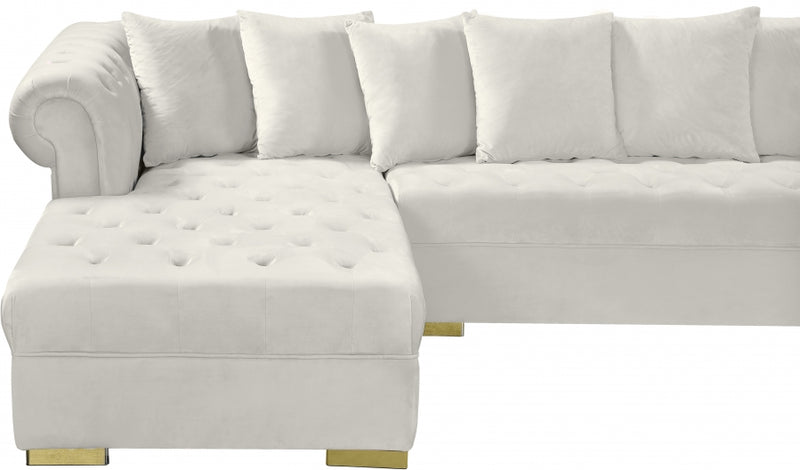 Presley 3 Piece Velvet Sectional