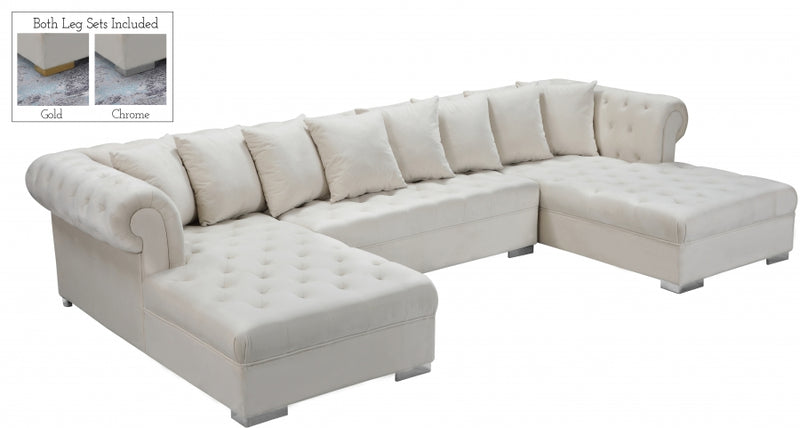 Presley 3 Piece Velvet Sectional