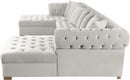 Presley 3 Piece Velvet Sectional