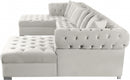 Presley 3 Piece Velvet Sectional
