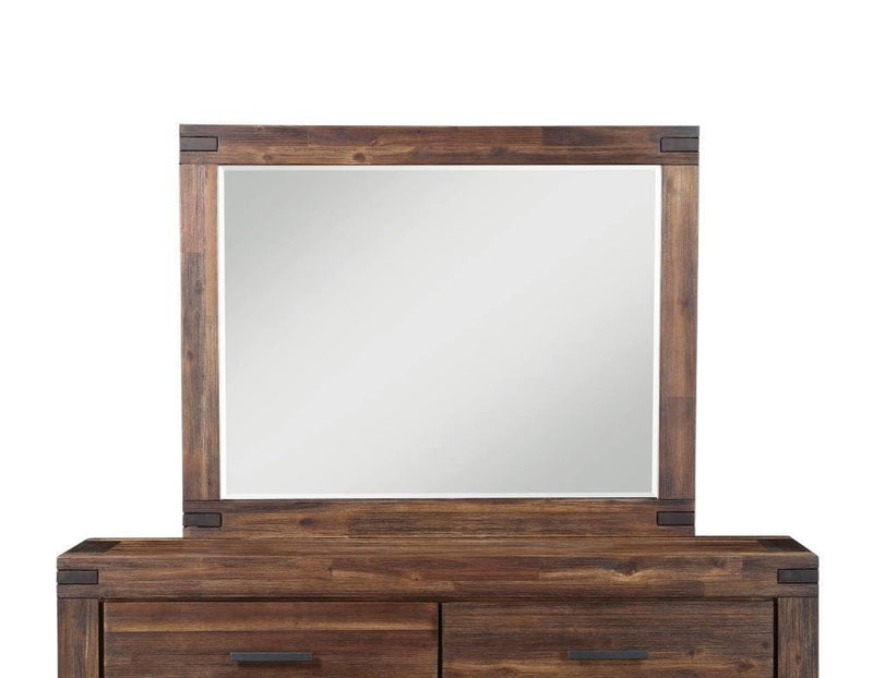 Meadow Solid Wood Mirror in Brick Brown