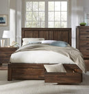 Meadow Solid Wood Footboard Storage Bed in Graphite
