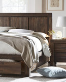Meadow Solid Wood Footboard Storage Bed in Graphite