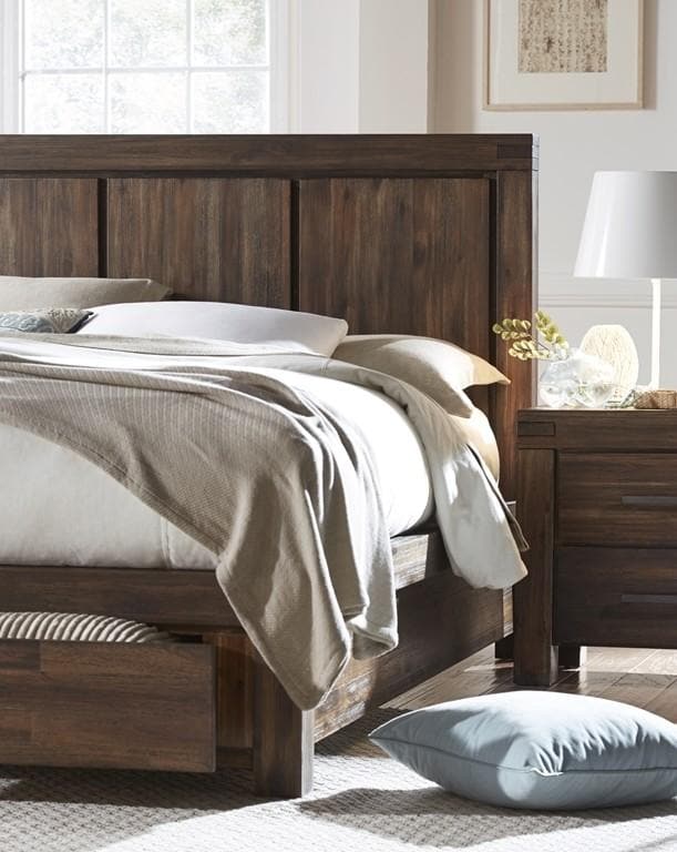 Meadow Solid Wood Footboard Storage Bed in Graphite