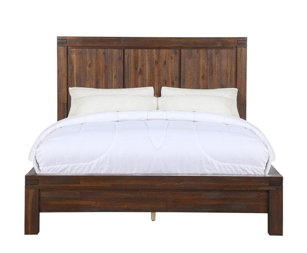 Meadow Solid Wood Platform Bed in Brick Brown