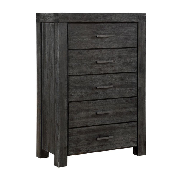 Meadow Five Drawer Solid Wood Chest in Graphite