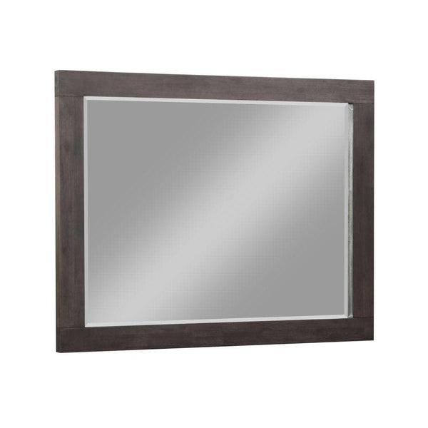 Heath Beveled Glass Mirror in Basalt Grey