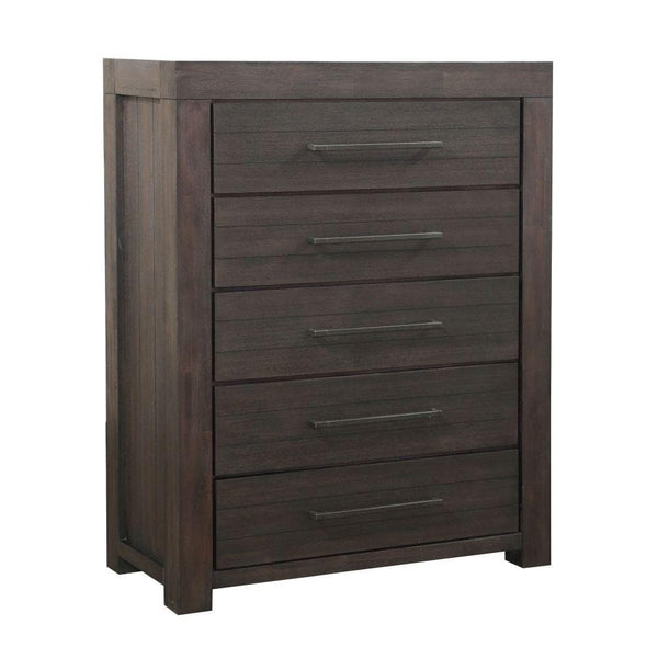 Heath Five Drawer Chest in Basalt Grey