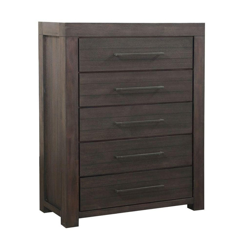 Heath Five Drawer Chest in Basalt Grey