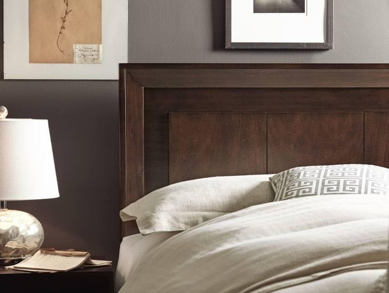 Element Wood Platform Bed in Chocolate Brown