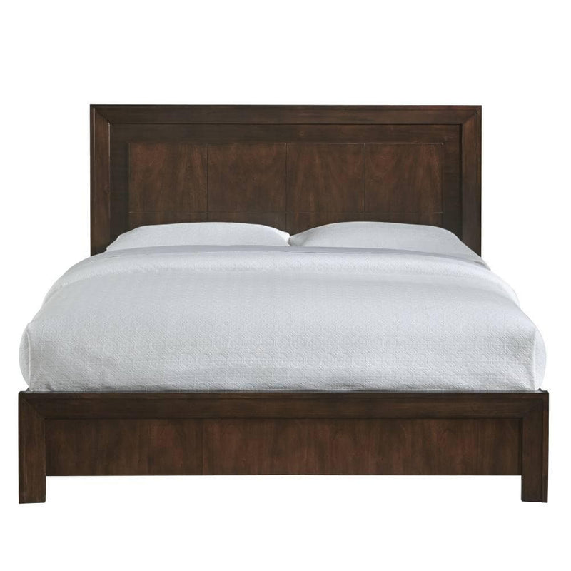 Element Wood Platform Bed in Chocolate Brown