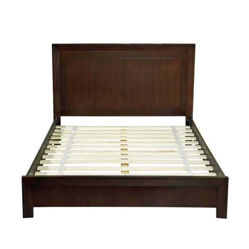 Element Wood Platform Bed in Chocolate Brown