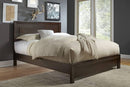 Element Wood Platform Bed in Chocolate Brown