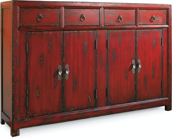 Hooker Furniture - 58'' Red Asian Cabinet