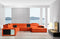 Divani Casa Polaris - Contemporary Bonded Leather U Shaped Sectional Sofa with Lights