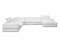 Divani Casa Pella - Modern White Bonded Leather U Shaped Sectional Sofa