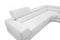 Divani Casa Pella - Modern White Bonded Leather U Shaped Sectional Sofa